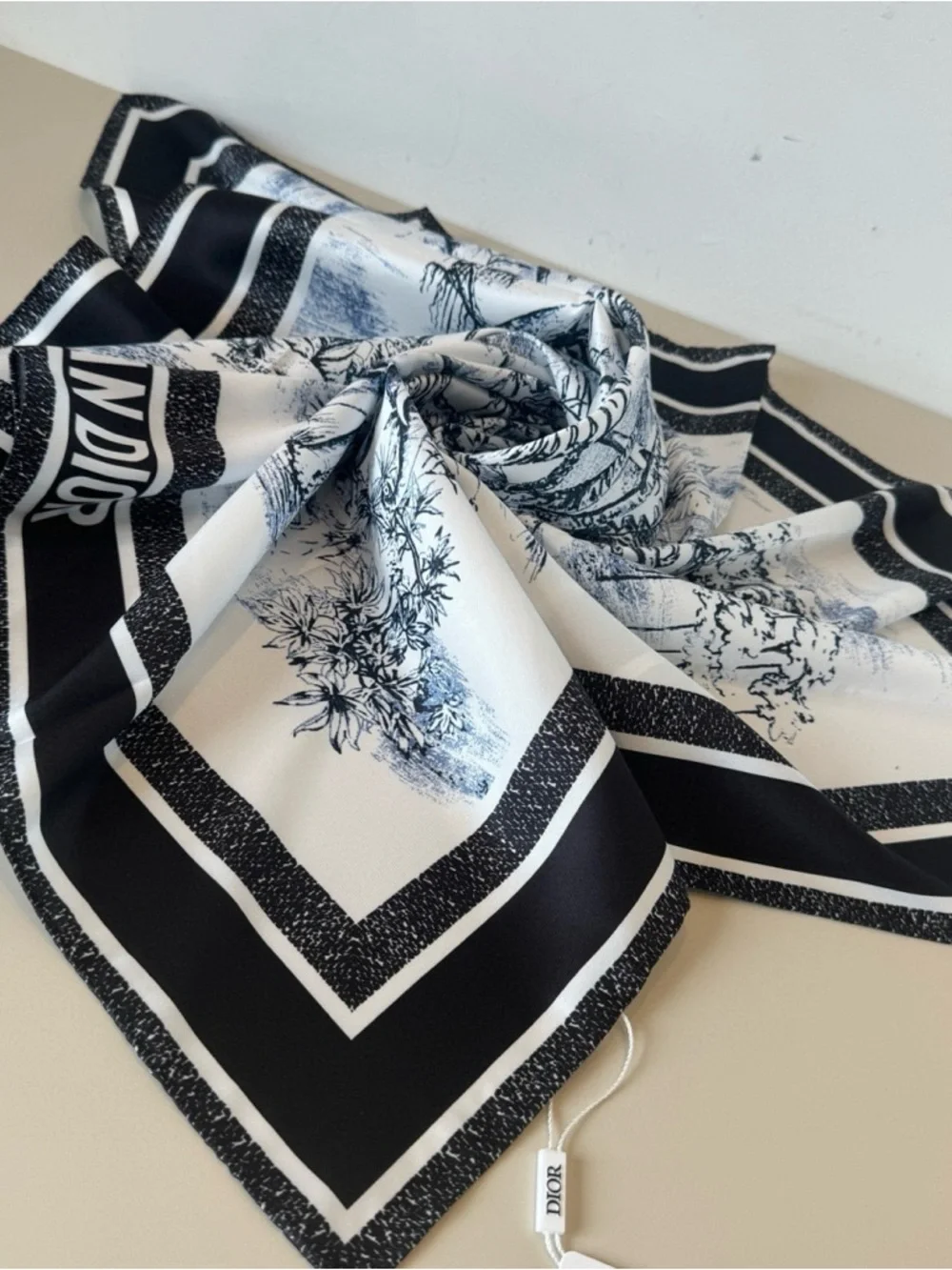 Dior Jungle Hand-Painted Square Scarf